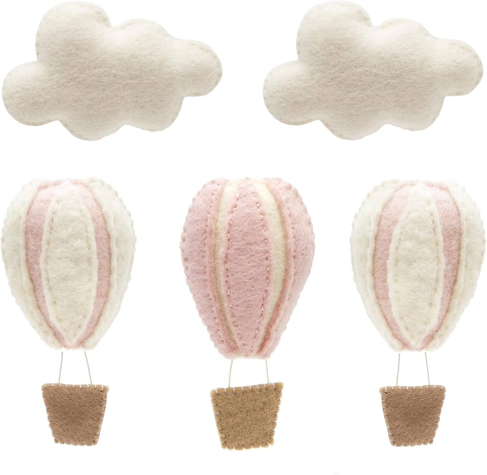 GLACIART ONE Hot Air Balloon & Cloud Decoration | Hanging Wall Decor, Bedroom Wall Banners, Room ... | Amazon (US)