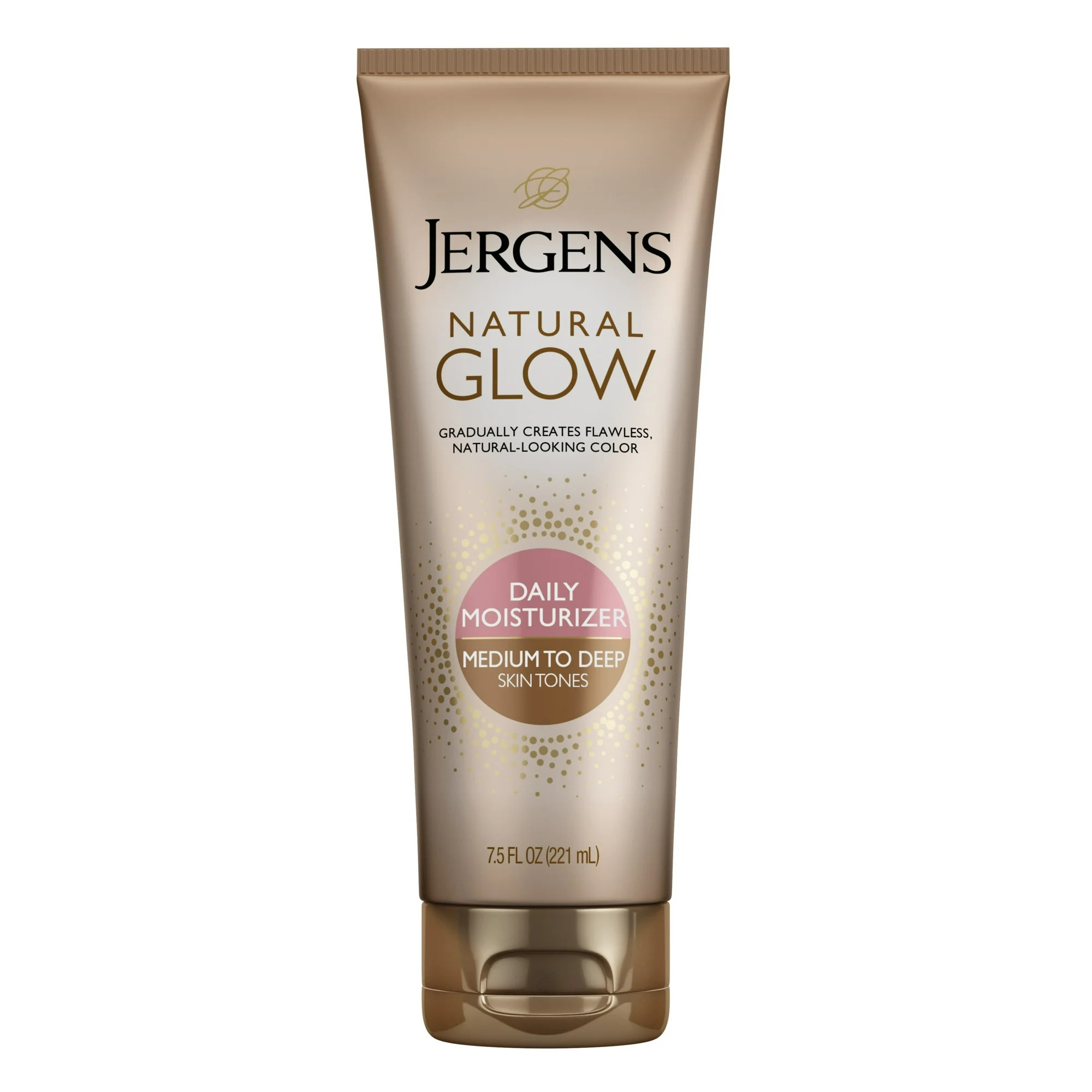 Jergens Natural Glow Daily Moisturizer, Medium to Deep Skin Tone, Self Tanner Body Lotion,  7.5 o... | Walmart (US)