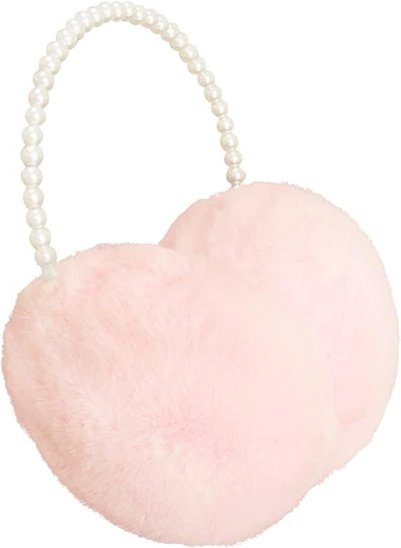 RONRONS Women Soft Plush Earmuffs Outdoor Warmers with Pearl Headband | Amazon (US)