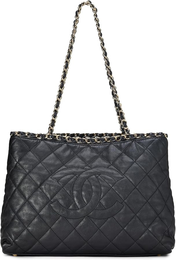 CHANEL What Goes Around Comes Around Women's Pre-Loved Black Lambskin Chain Me Shoulder Bag | Amazon (US)