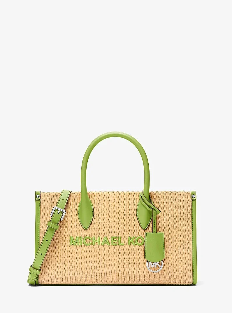 Michael Kors Outlet Mirella Medium Woven Satchel - Lime - Walmart.com | Walmart (US)