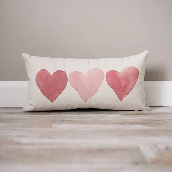 Hearts | Valentine's Decorations | Valentines Decor | Valentine's Day Pillow | Hearts Pillow | Va... | Etsy (US)