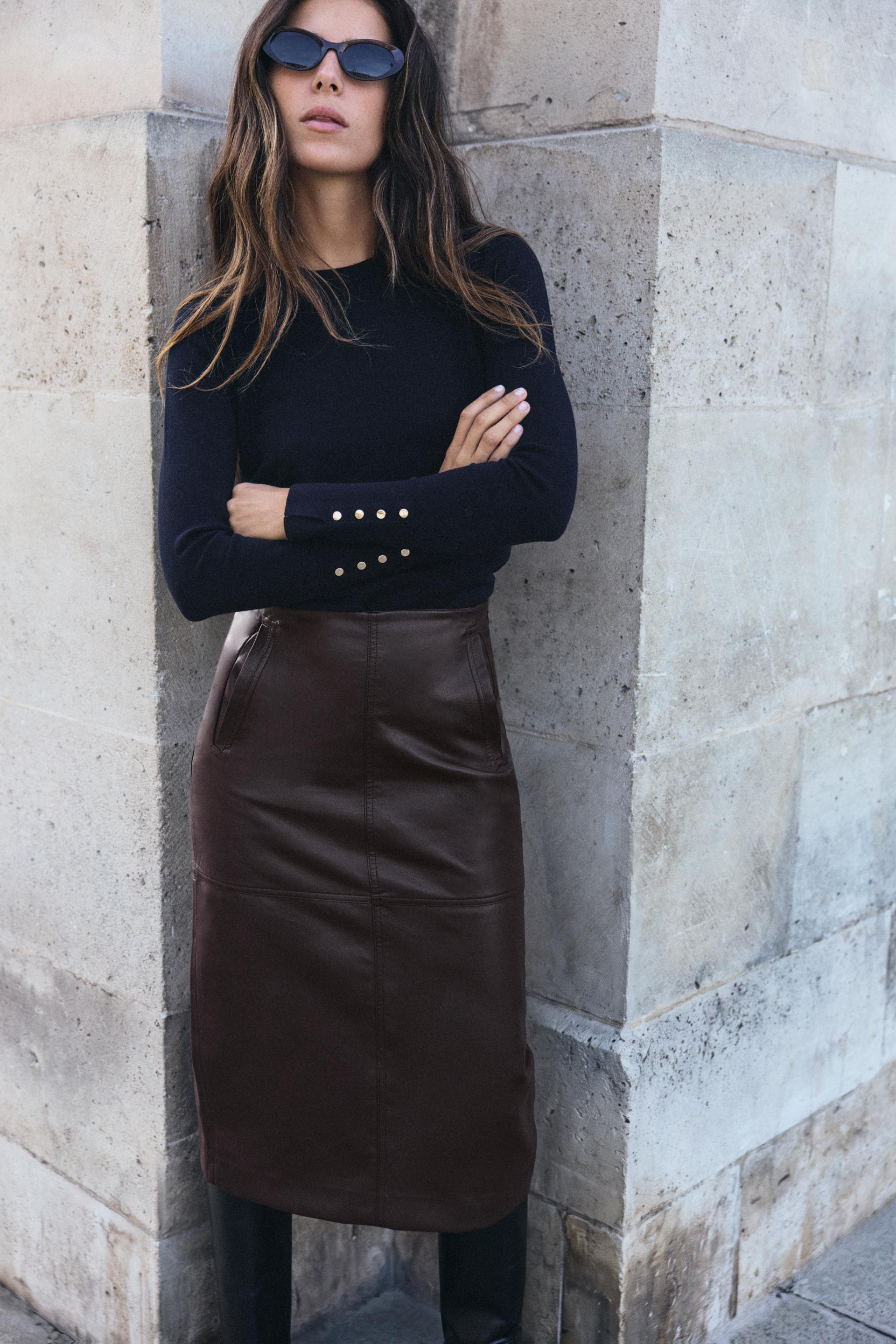 Zara - Basic Knit Jumper - Navy Blue - Xl - Woman | Zara US