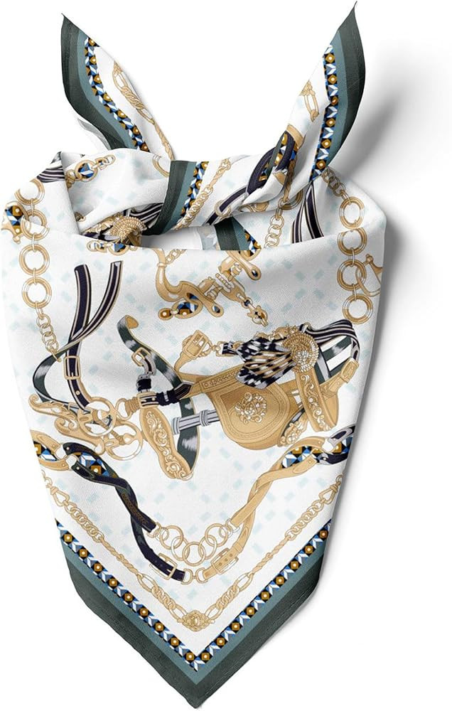 dscarf Womens Neck Scarf 21"x21" Small Square | Headband Scarf Ethnic Bandana Head Scarf Flowerin... | Amazon (US)