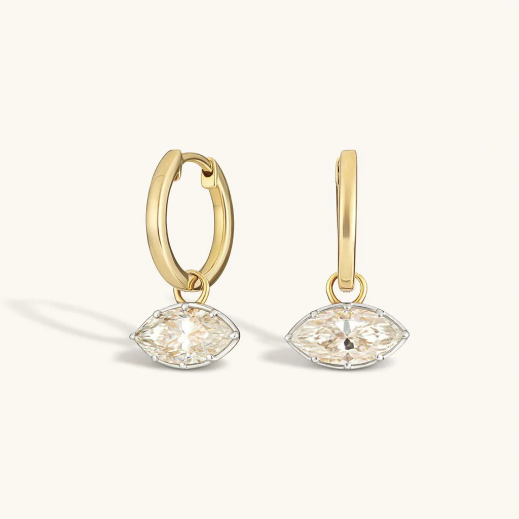 The Moissanite Axis Earrings | Heavenly London