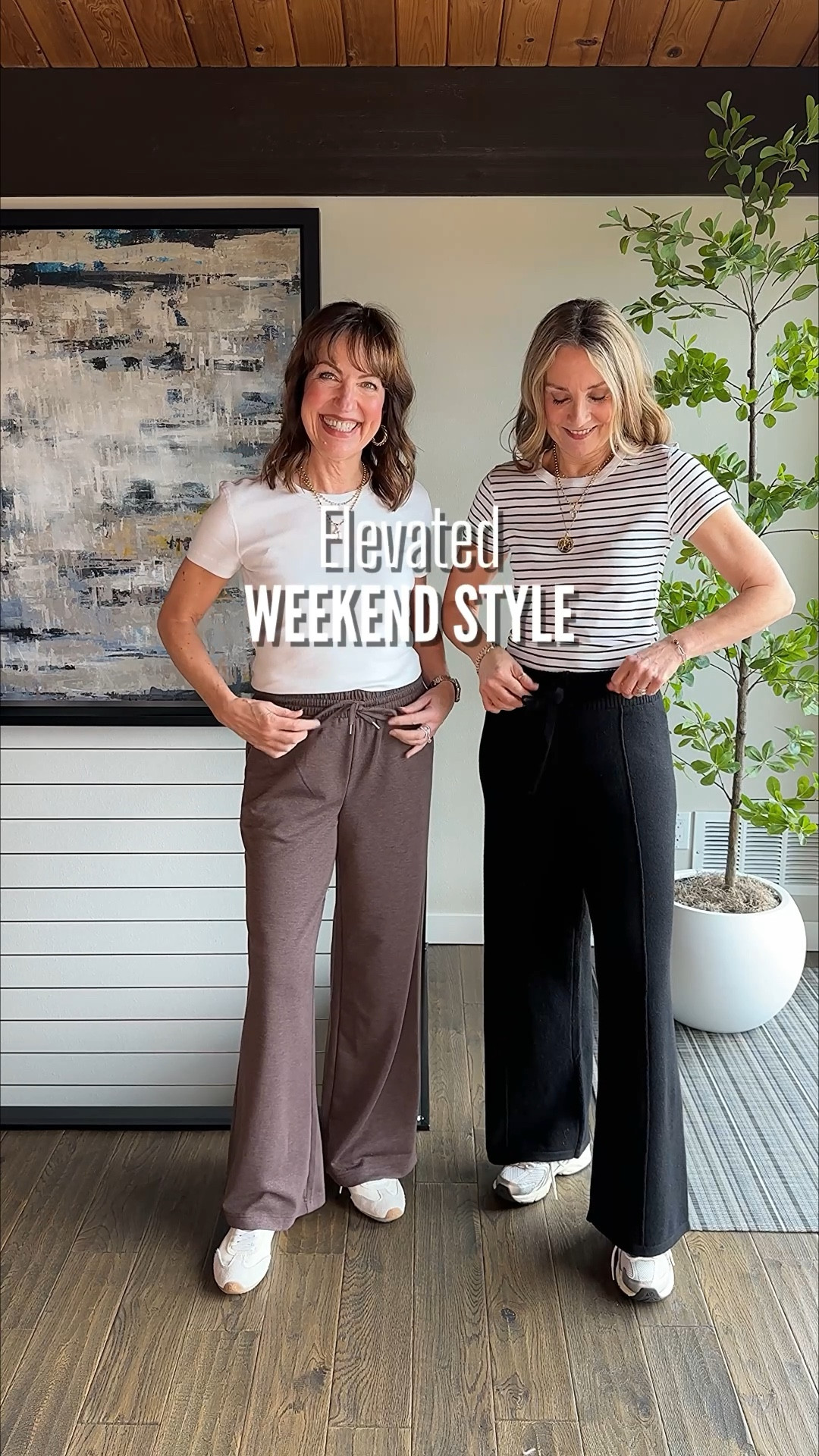 Casual & comfy, but never boring—that’s how we like to do our weekend style! We’ve been fans of @Three Dots elevated essentials for years…their timeless styles are forever pieces that fit our lifestyle perfectly!

Krista loves the sporty vibe of the Cynthia 1/4 zip & wide leg pant! It’s lightweight, soft, and the ideal set for grocery runs & lounging. Swap for the Sherpa pullover on cool spring days!

Three Dots is known for their basics, like the Crewneck Short Sleeve tee, available in lots of color options! I’ve styled my striped tee with the Ally wide leg pant in the coziest knit and fun bubble hem jacket! Quarter zips are trending, and the Marty pullover makes me feel so laid-back cool!

The fit and feel of our Three Dots couldn’t be more amazing and makes us want to reach for these pieces over & over again! 

We’re both 5’6” and wearing small in tops and small in pants. 
#ad #liketkit #wearethreedots @wearethreedots

#LTKActive #LTKOver40 #LTKootd
