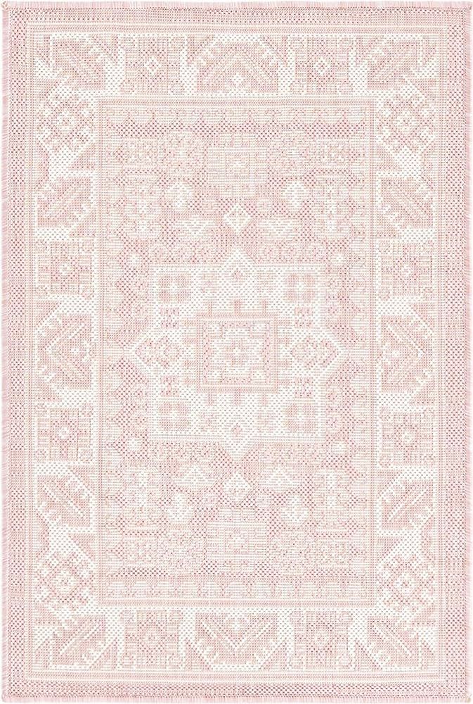 Rugs.com Outdoor Aztec Collection Rug – 2' x 3' Pink Flatweave Rug Perfect for Living Rooms, La... | Amazon (US)