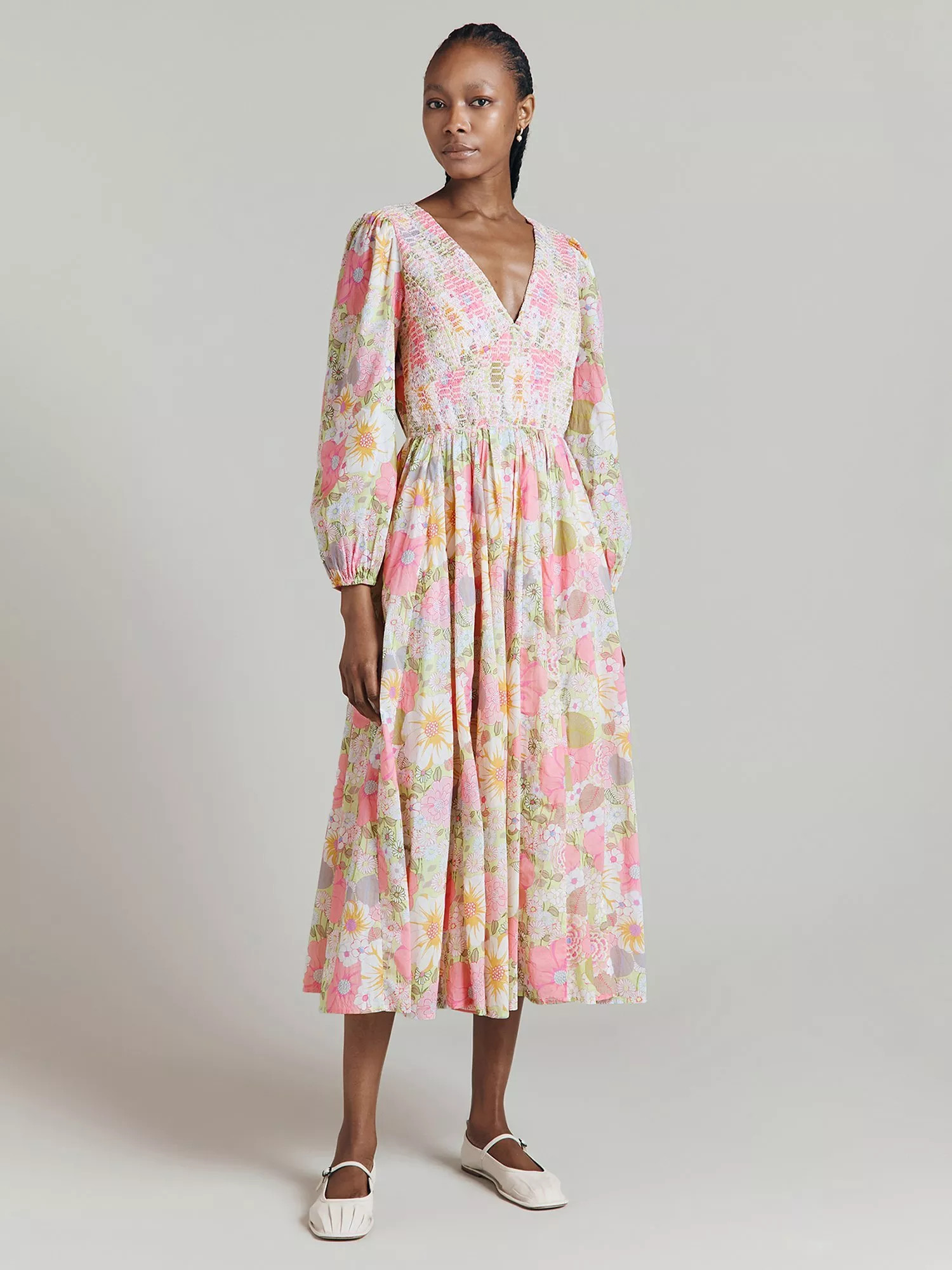 Ghost Adeline Floral Dress, Multi | John Lewis (UK)