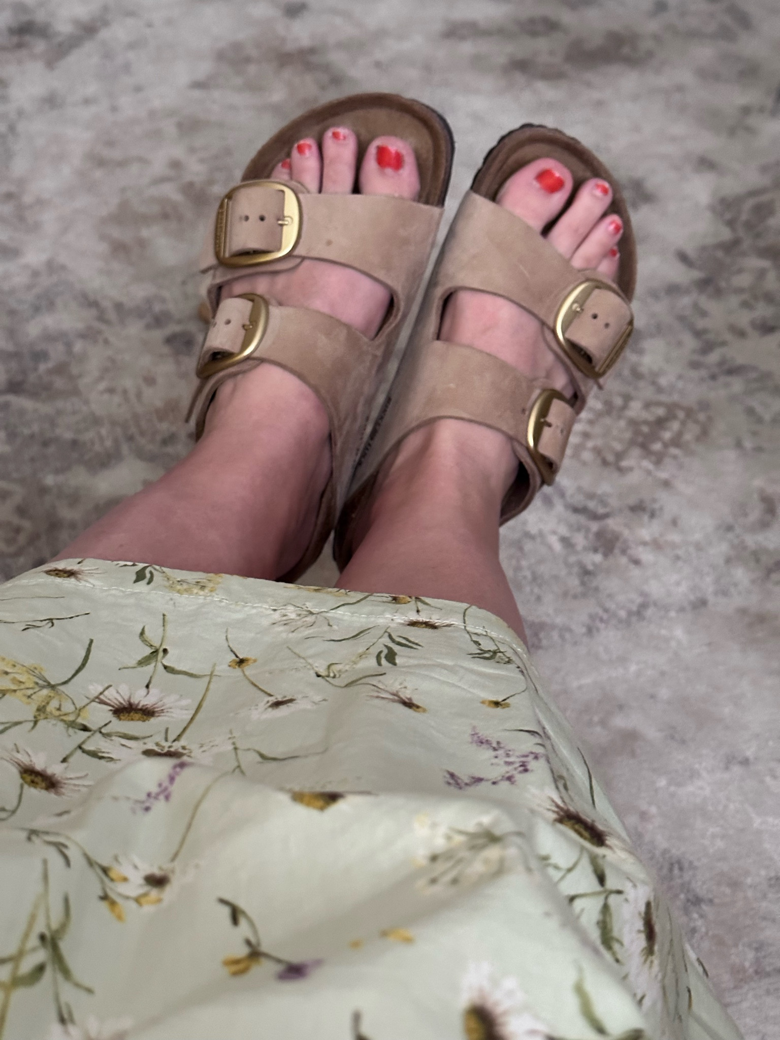 Big buckle Birkenstocks! Big gold buckle birks slides sandals 

#LTKstyletip #LTKshoecrush