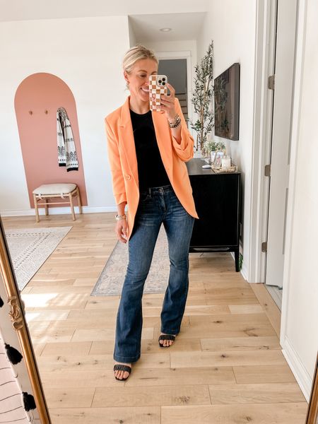 Love this outfit from Walmart! 

Wearing small in the blazer. Jeans fit true to size  

Follow Sarah Joy Blog for more Walmart finds. 

#LTKsalealert #LTKunder100 #LTKunder50