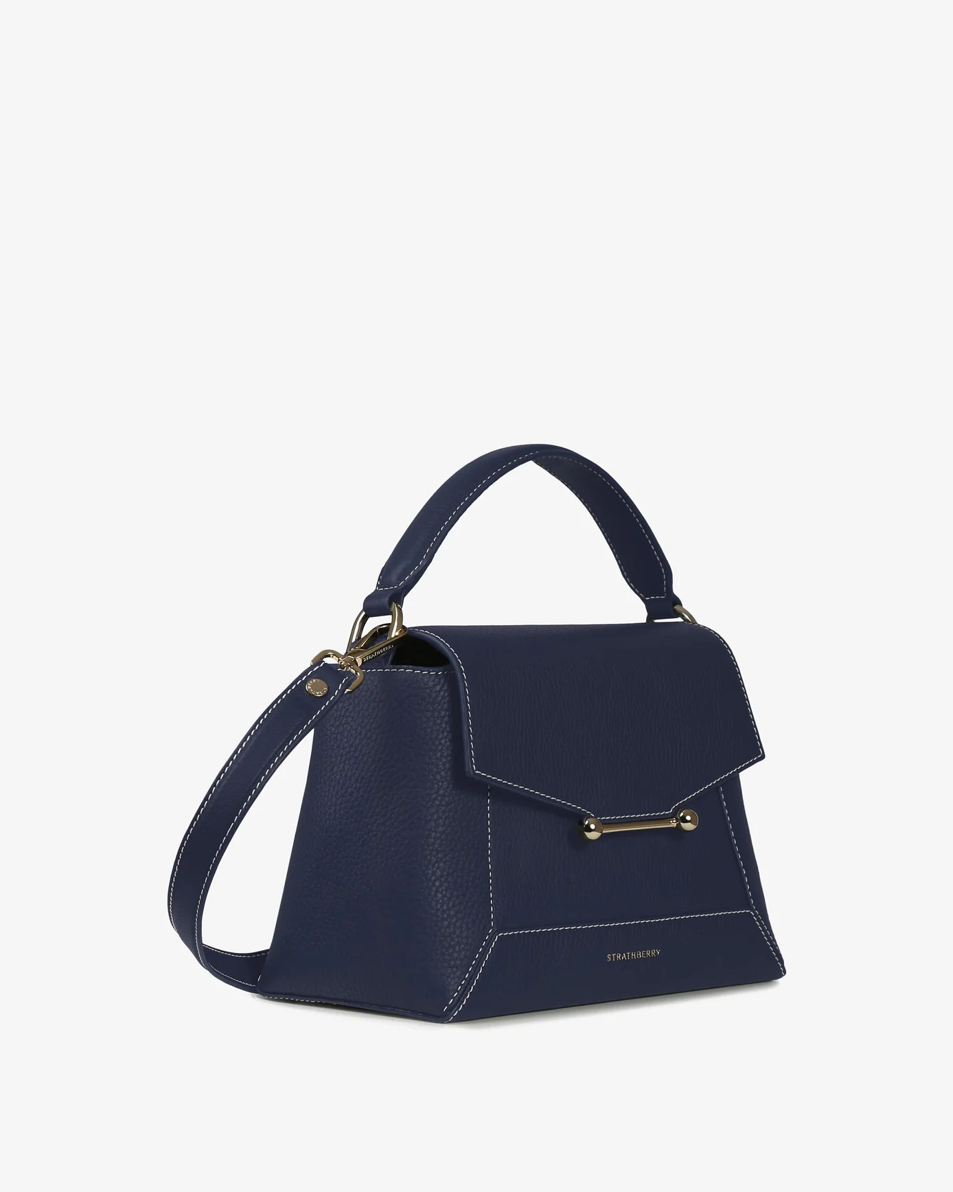 Mosaic Bag - Navy with Vanilla Stitch | Strathberry