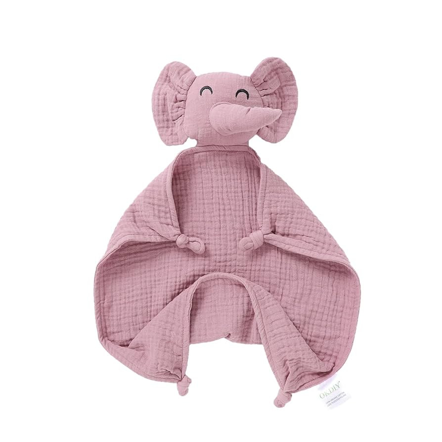 Organic Elephant Loveys for Babies,Muslin Baby Security Blankets for Babies,Soft Elephant Baby Sn... | Amazon (US)