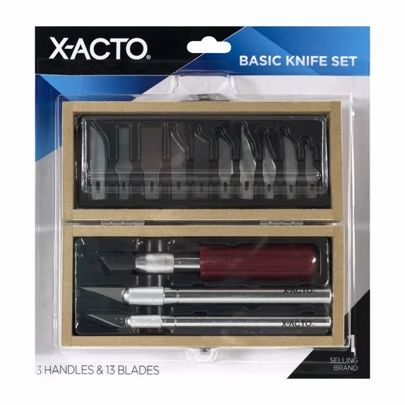 X-Acto Basic Knife Set, Craft Knife, Includes Wooden Storage Chest, 16 Piece Set | Walmart (US)