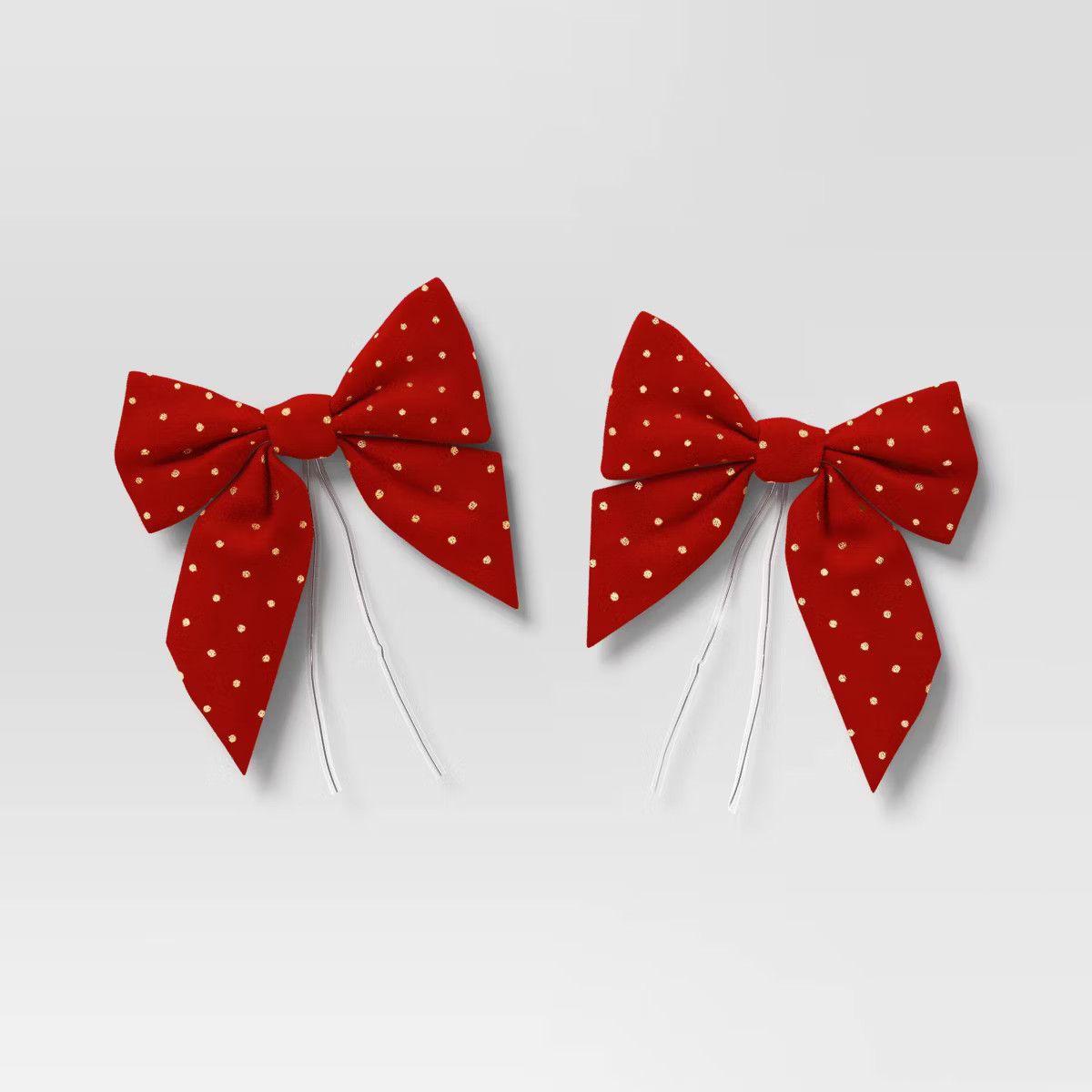 2ct Metallic Polka Dot Christmas Decorative Bow - Wondershop™ | Target