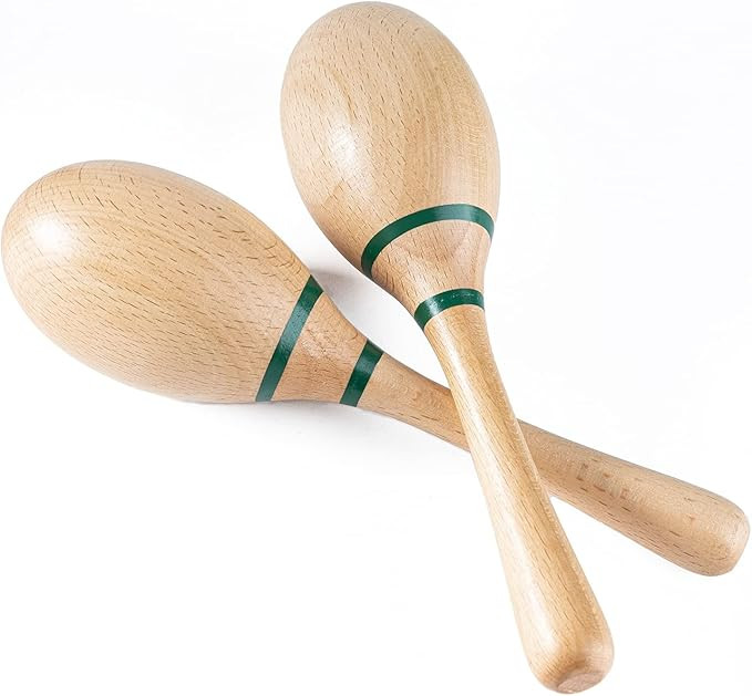 Musfunny Maracas Hand Percussion Rattles,Beech Wood Material Rumba Shakers with Clear and Profess... | Amazon (US)