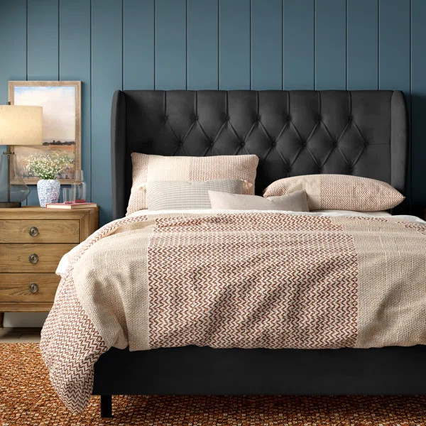Knaresborough Upholstered Wingback Bed | Wayfair North America