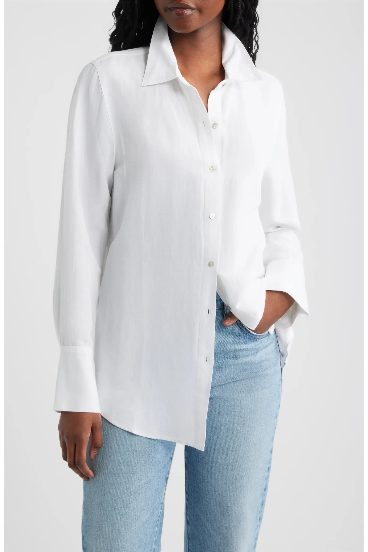 Knox Linen Blend Button-Up Shirt (Women) | Nordstrom | Nordstrom
