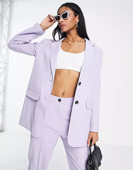 ASOS DESIGN Tall mix & match slim boy suit blazer in lilac | ASOS (Global)