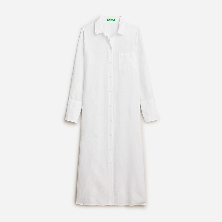 Long cotton-linen beach shirt | J. Crew US
