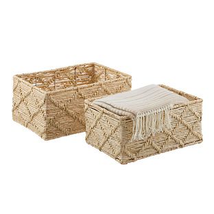 X-Small Trellis Maize Bin Natural | The Container Store
