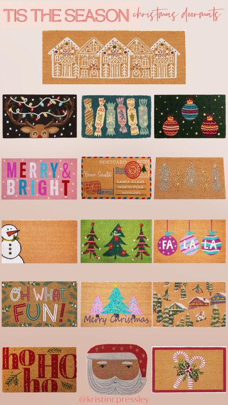 Christmas doormats. Christmas tree doormat. Reindeer doormat. Trendy doormat. Holiday doormat. Christmas outdoor Decor. Christmas decorations

#LTKHoliday #LTKhome #LTKstyletip