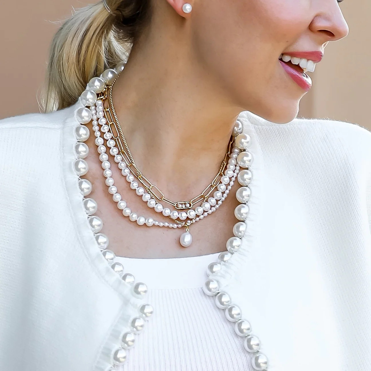 Essential Gold Vermeil Pearl Necklace | Victoria Emerson