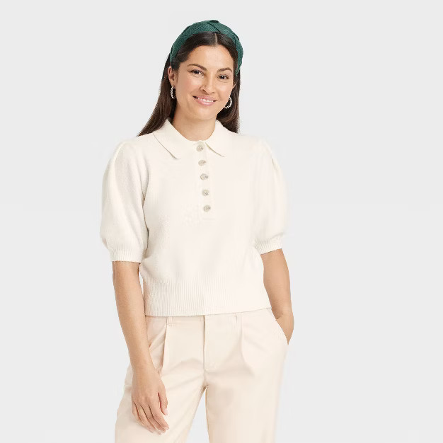 Women's Polo Sweater - A New Day™ | Target