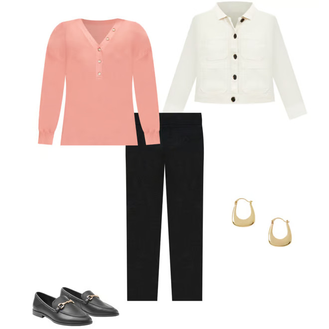 Denim Trucker Jacket in Light Mid Indigo Wash | LOFT