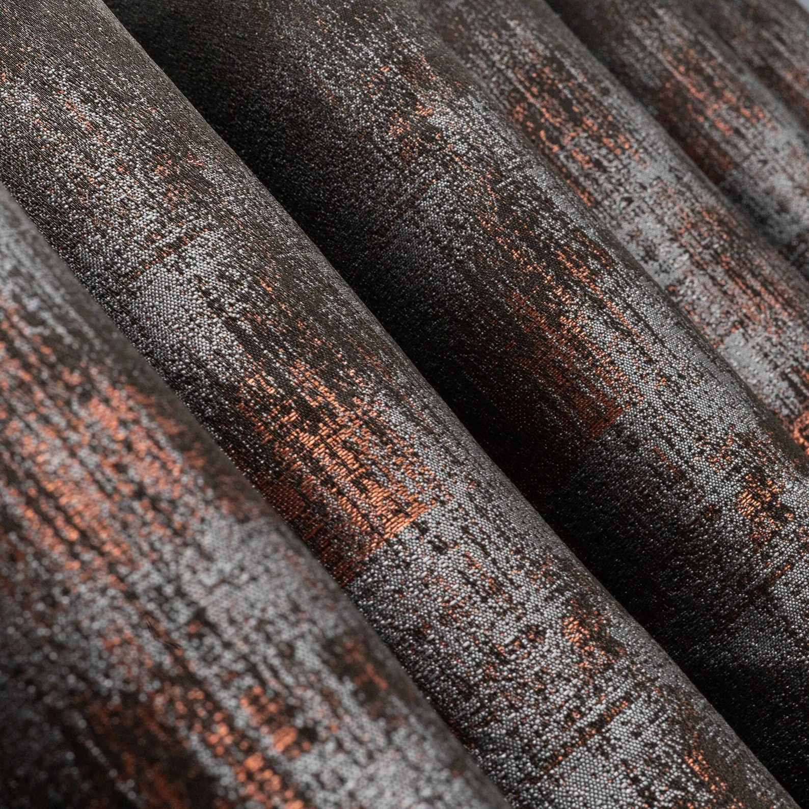 Modern Gray and Copper Curtains 7 Color Options, Elegant Living Room & Bedroom Drapes, Textured W... | Etsy (US)