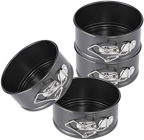 Hiware 4-Inch Mini Springform Pan Set - 4 Piece Small Nonstick Cheesecake Pan for Mini Cheesecake... | Amazon (US)