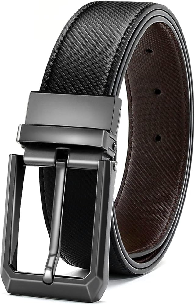Leather Belt for Men, Reversible Belt 1 3/8" Gift Boxed | Amazon (US)