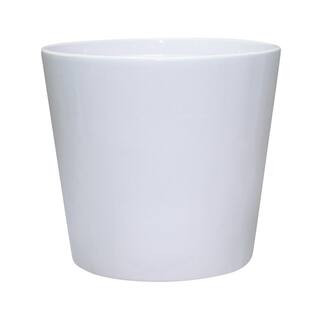 Southern Patio Contemporary 11.22 in. x 10.24 in. White Ceramic Planter Pot-CRM-071044 - The Home... | The Home Depot