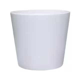 Southern Patio Contemporary 11.22 in. x 10.24 in. White Ceramic Planter Pot-CRM-071044 - The Home... | The Home Depot