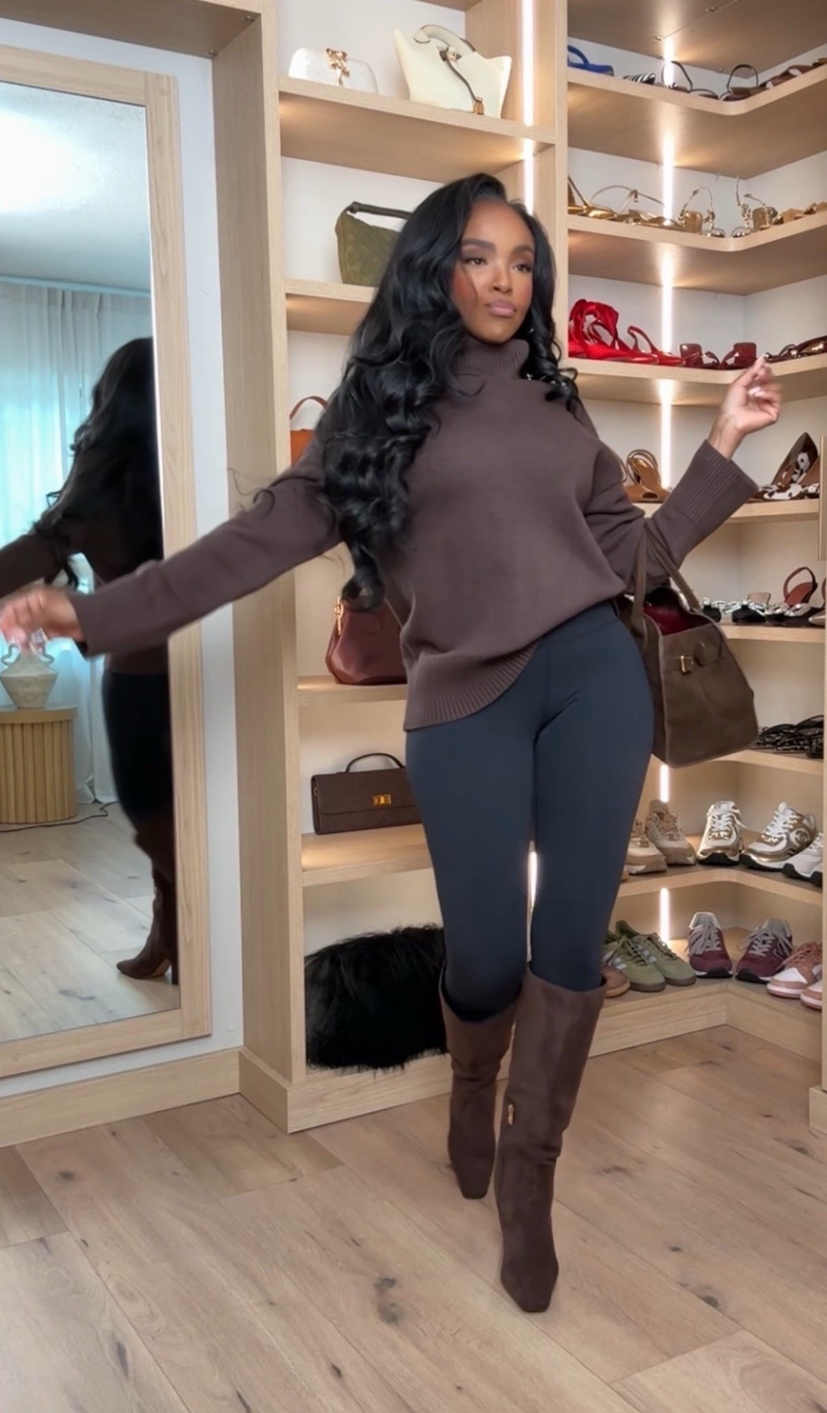 Effortless cozy winter layers — this look is built for busy days, chilly mornings, and staying comfortable while still looking put together. The soft knit, streamlined leggings, and tall boots make it an easy everyday outfit you can wear on repeat.

Perfect for errands, school runs, or casual winter days out.

cozy winter outfit ideas, neutral winter style, Amazon winter fashion, everyday cold-weather looks, comfortable winter outfits, elevated casual basics.

📏 Sizing:
Top — Small
Leggings — Small
Boots — Small
Measurements: 138 lbs · 34D · 27” waist · 40” hips · 5’4”

✨ Everything linked below for easy shopping

Follow me on Instagram and YouTube @kirasfashionfinds

#LTKHoliday #LTKPetite #LTKootd