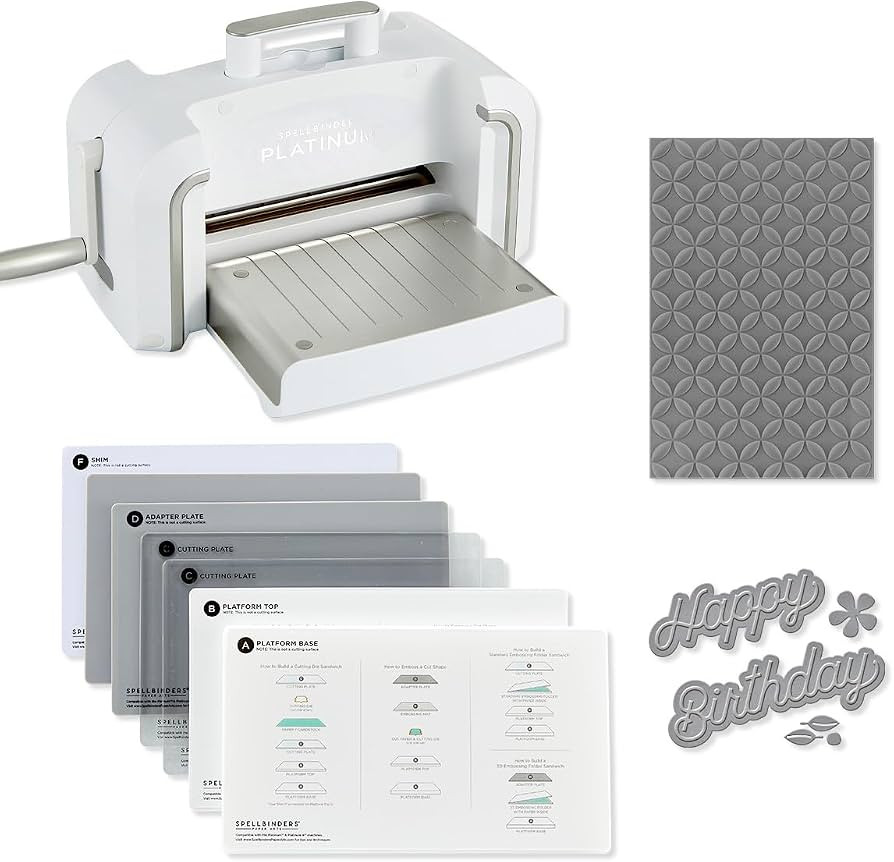 Spellbinders Platinum Die Cutting and Embossing Machine (8.5 Inch Platform + Universal Plate Syst... | Amazon (US)