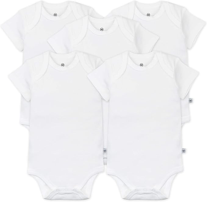 HonestBaby Short Sleeve Bodysuits Multipack Organic Cottonfor Infant Baby Boys | Amazon (US)