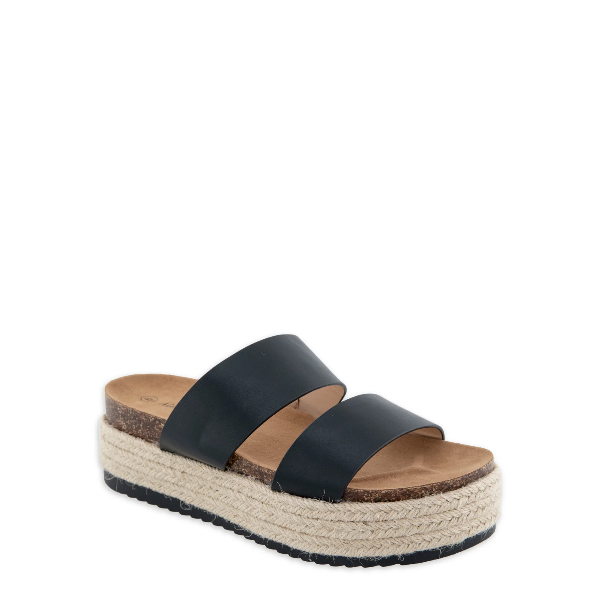 Alexis Bendel Women's Low Heel Espadrille Platform Footbed Sandals, Sizes 6-10 | Walmart (US)