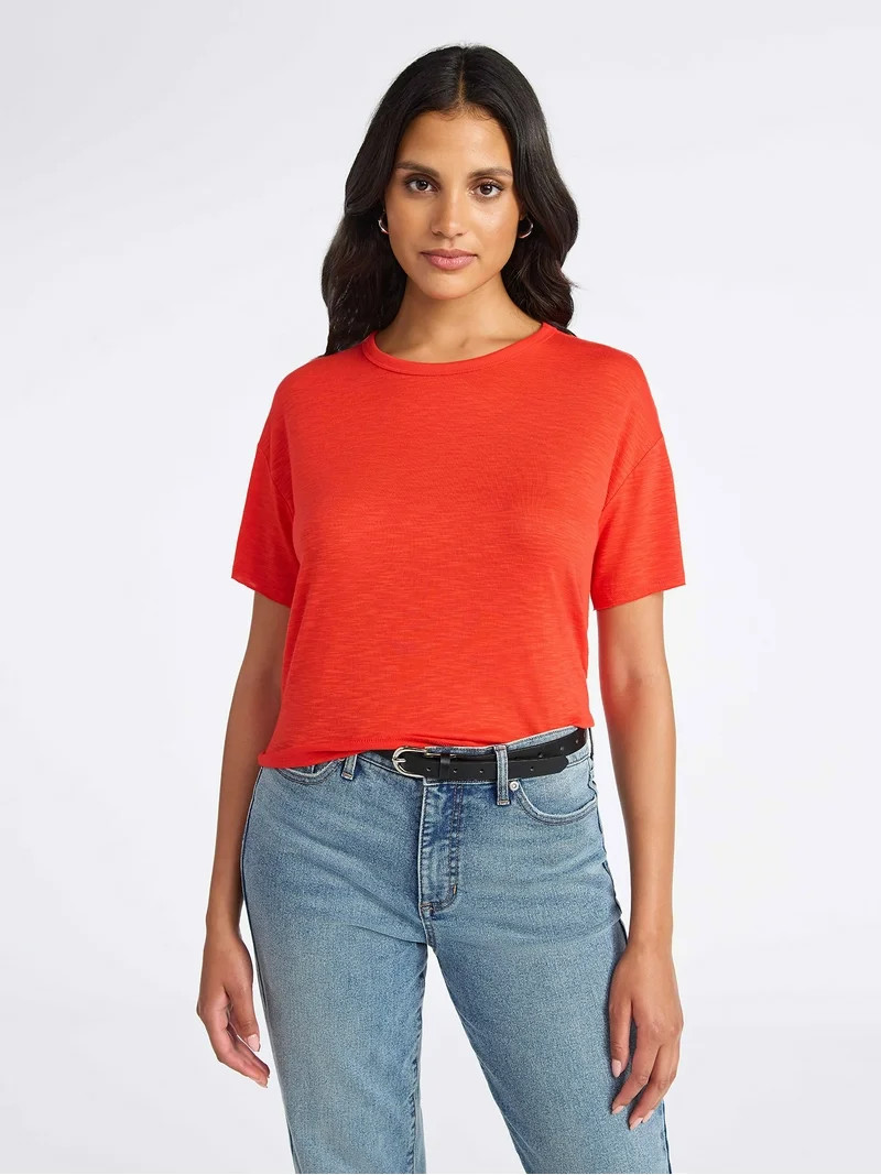 Sofia by Sofia Vergara Women's and Women's Plus Size Sofia Tee with Short Sleeves, Sizes XS-4X | Walmart (US)