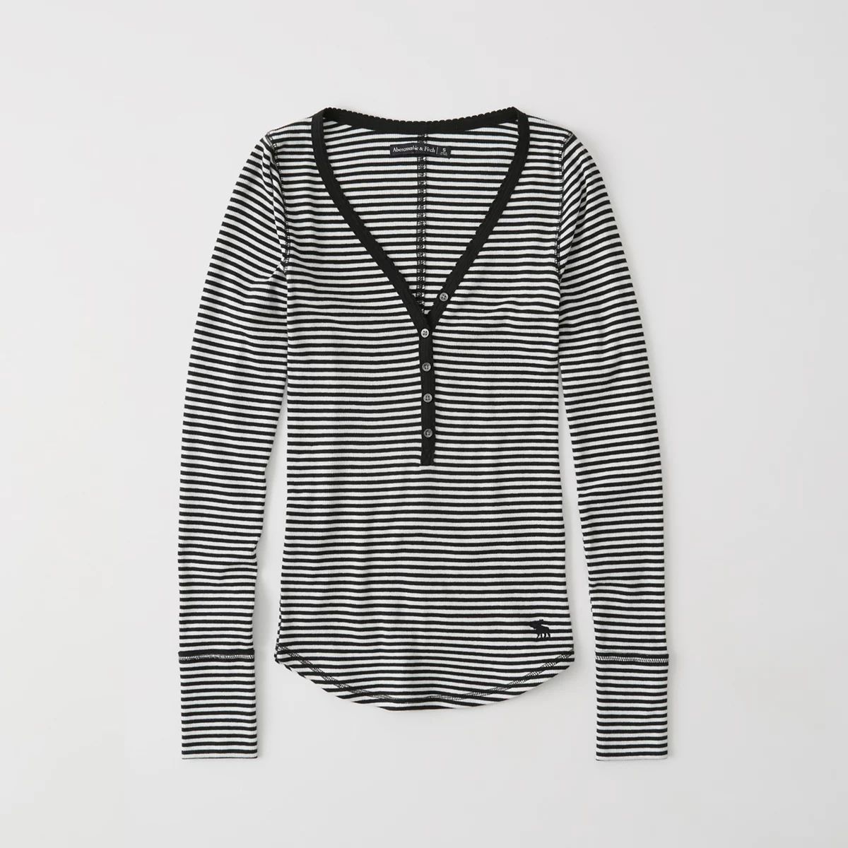 Icon Ribbed Henley | Abercrombie & Fitch US & UK