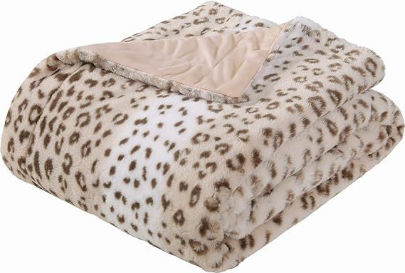 SEDONA HOUSE Faux Fur Cheetah Print Throw Blanket - Super Soft Fuzzy Faux Fur Cozy Warm Fluffy Be... | Amazon (US)