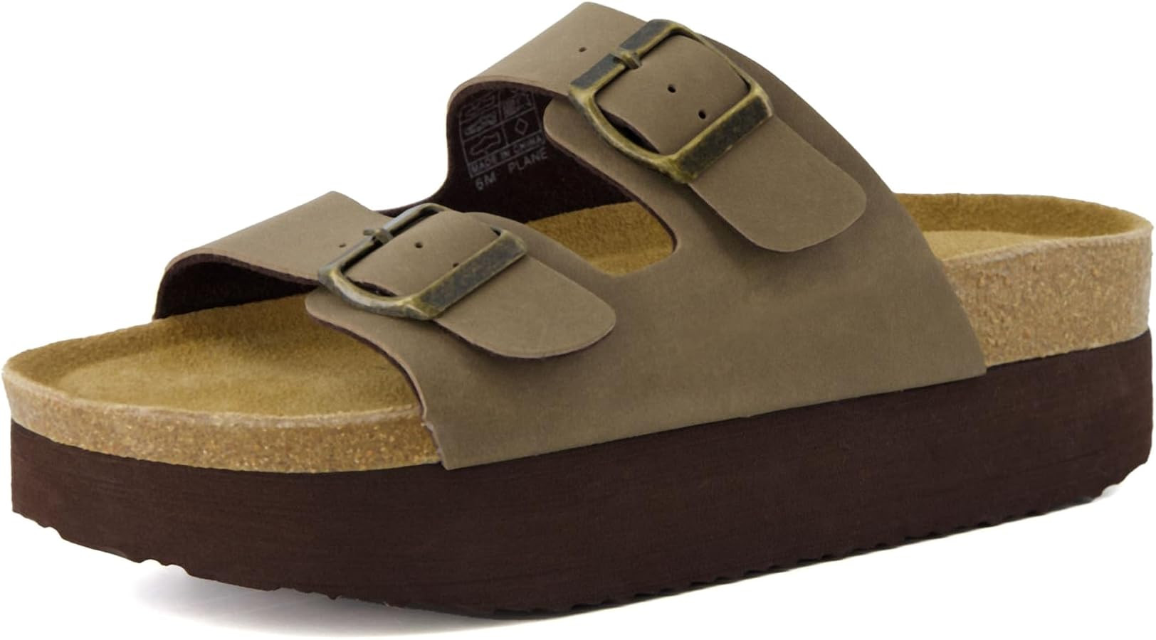 CUSHIONAIRE Women's Plane Platform Footbed Sandal With +Comfort, Wide Widths Available | Amazon (US)