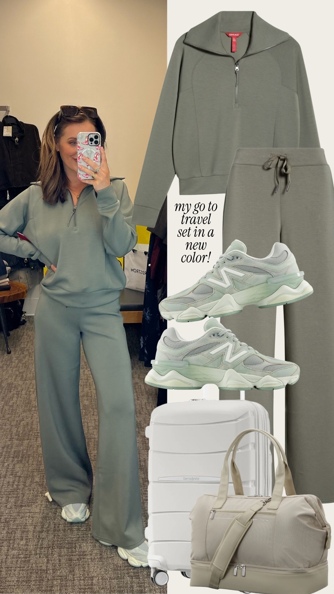 NSALE STILL IN STOCK!! Spanx air essentials set from the Nordstrom Anniversary Sale!! Loving this new green color way. Wearing XS in pants, top fits TTS

#LTKSaleAlert #LTKTravel