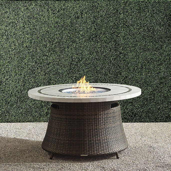 Pasadena Stone Top Fire Table | Frontgate | Frontgate