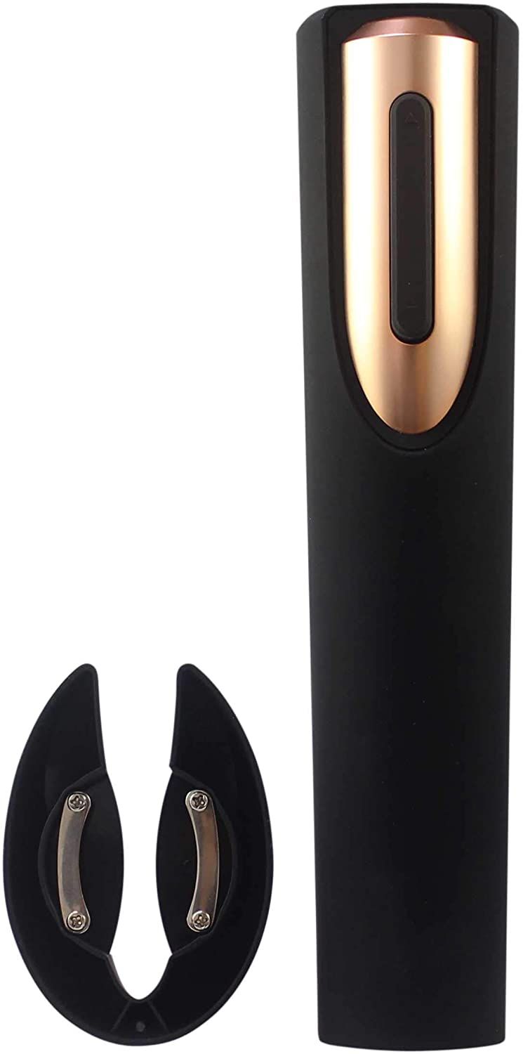 VinFresco Black and Gold Cordless Electric Wine Opener with Foil Cutter - Walmart.com | Walmart (US)