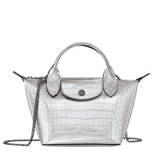Le Pliage Cuir Croco
Top handle bag XS - Grey | Longchamp