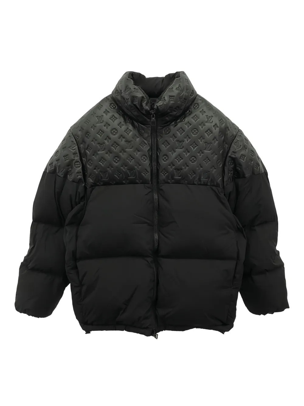 Louis Vuitton Pre-Owned 2010s monogram puffer down jacket - Black | Farfetch Global