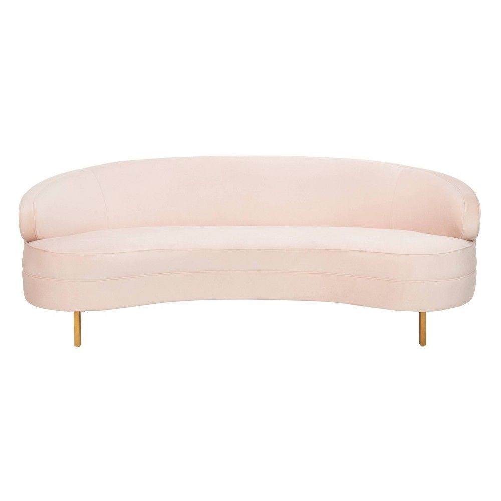 Primrose Curved Sofa Light Pink - Safavieh | Target