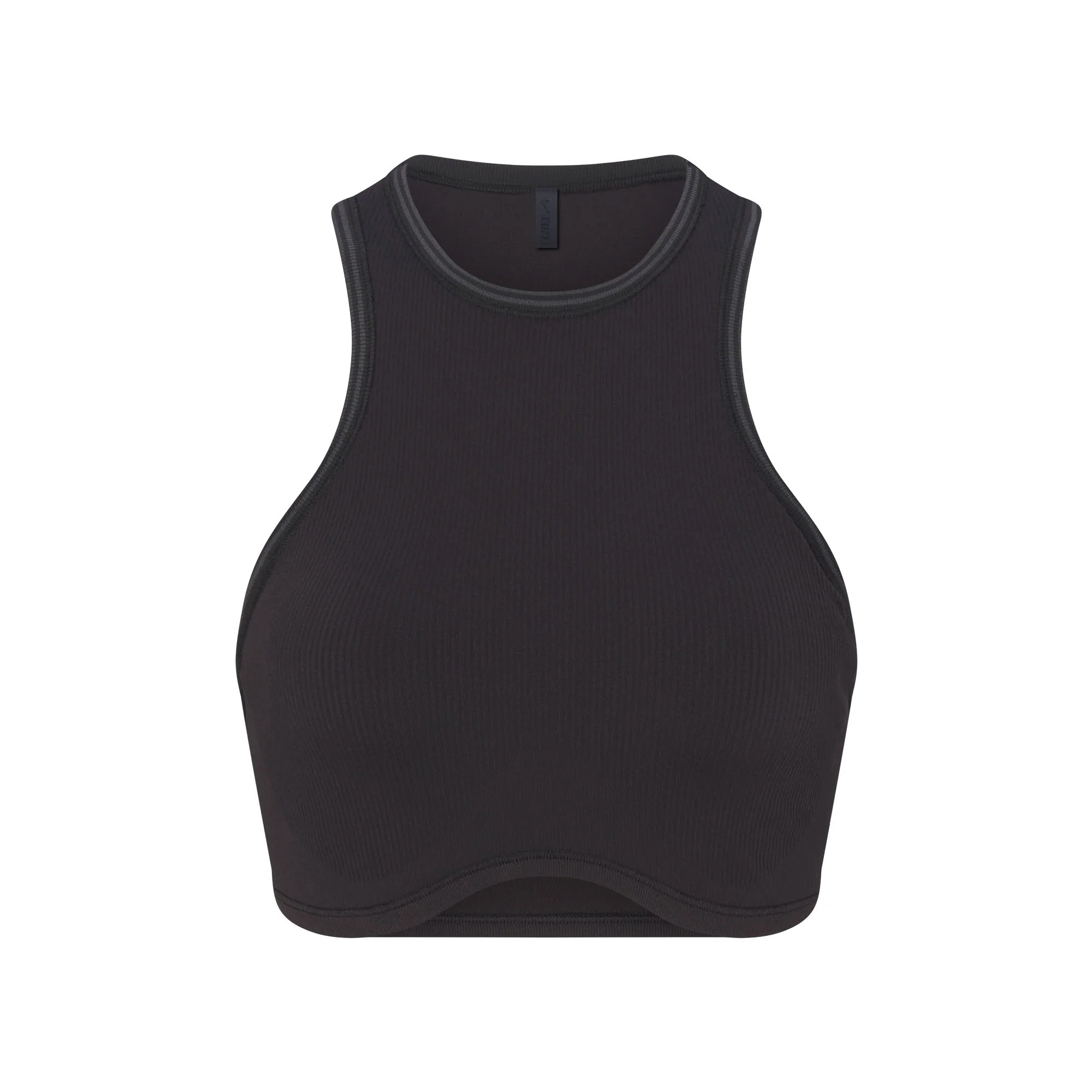 NikeSKIMS RIBBED SEAMLESS RACER FRONT BRA | OBSIDIAN | SKIMS | SKIMS (US)