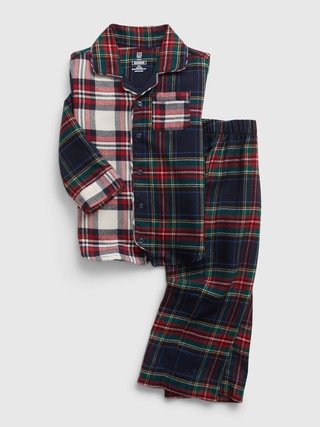 babyGap 100% Recycled Plaid PJ Set | Gap (US)
