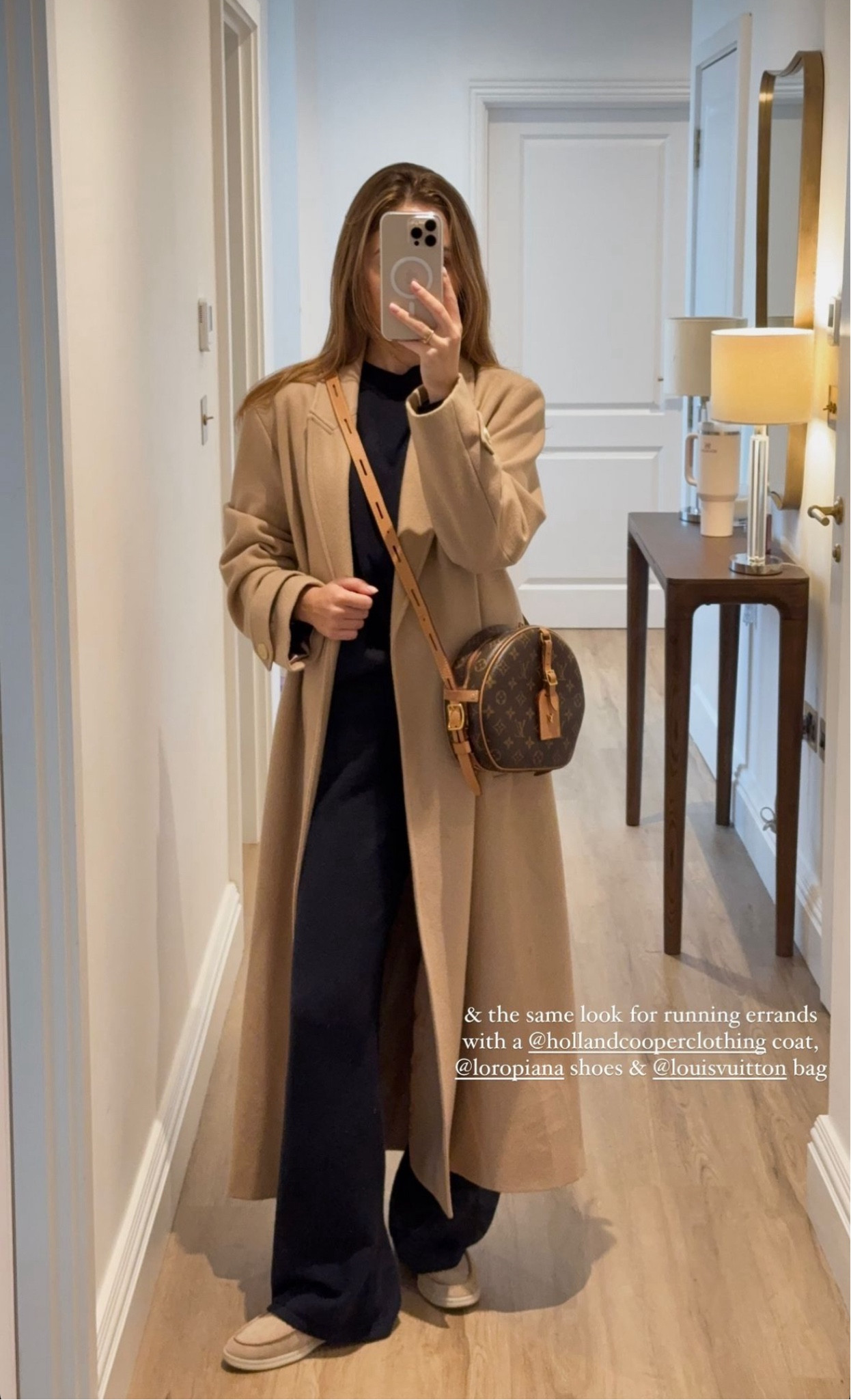 Casual outfit of the day for running errands on a Monday 🤍 cashmere lounge set from Soft Goat, elevated with this Holland Cooper beige wool tailored coat and my Loro Piana loafers

#LTKluxury #LTKstyletip #LTKautumn